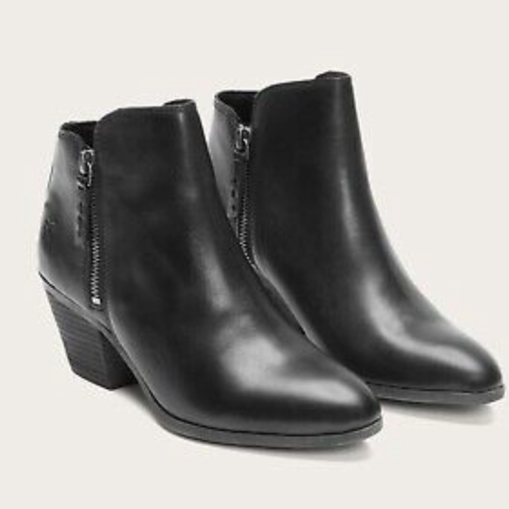 Frye Judith Double Zip Black Leather Boots Size 9M